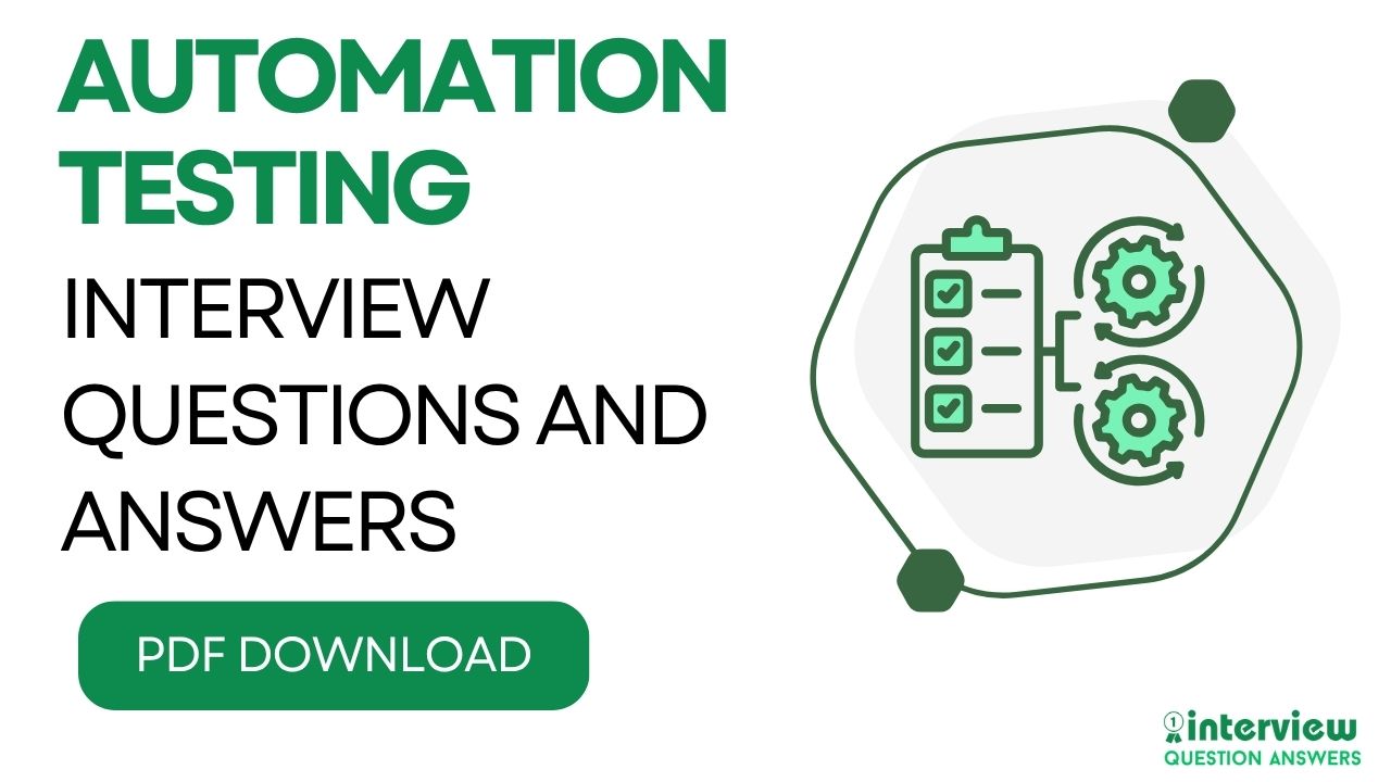 Automation Testing Interview Questions PDF