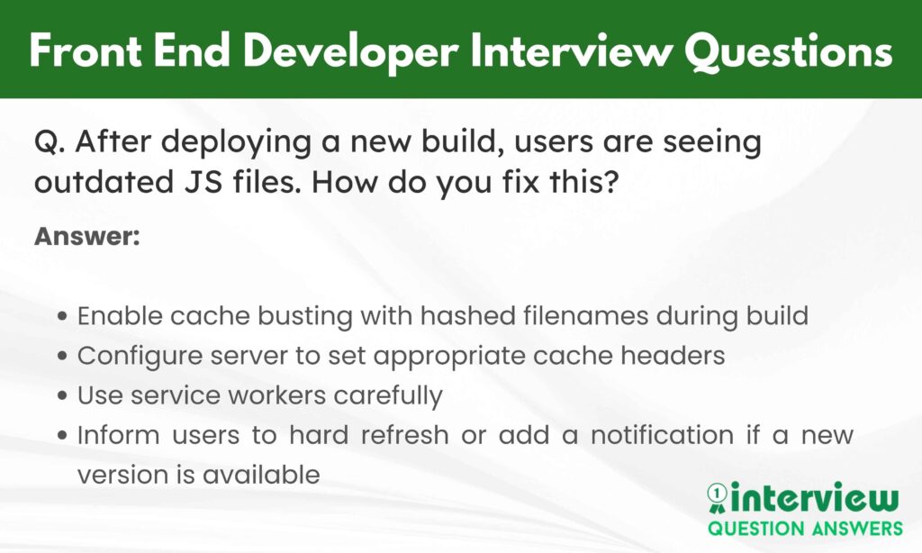 Front End Developer Interview Questions Answers