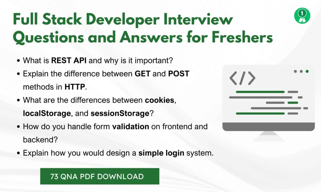 Full Stack Developer Interview Questions Freshers