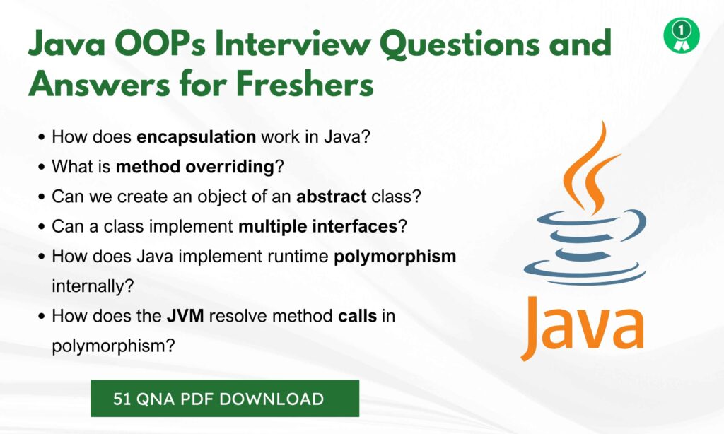 Java OOPs Interview Questions Freshers