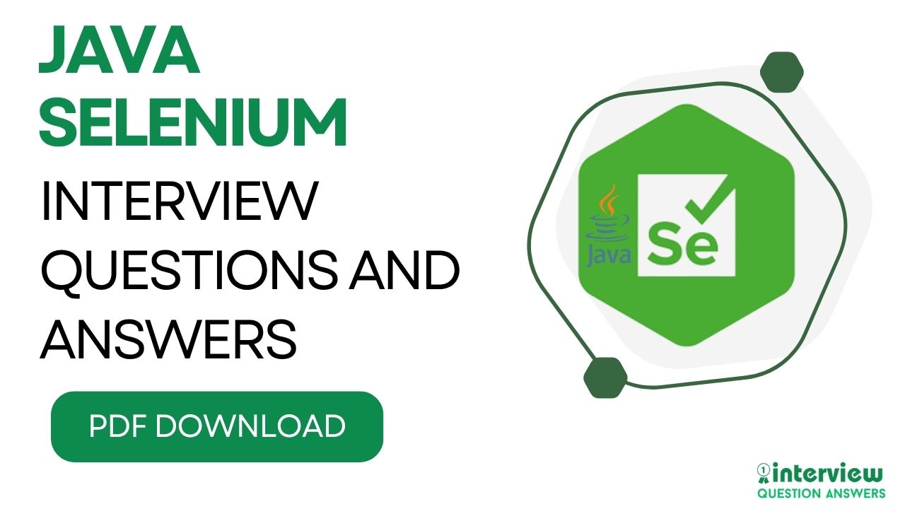 Java Selenium Interview Questions PDF
