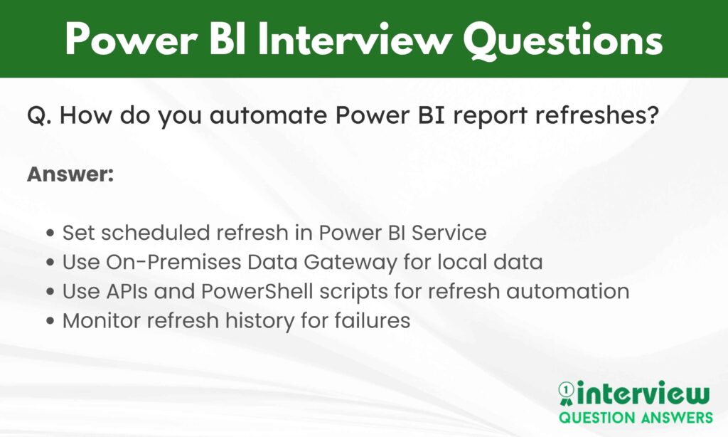 Power BI Interview Questions Answers