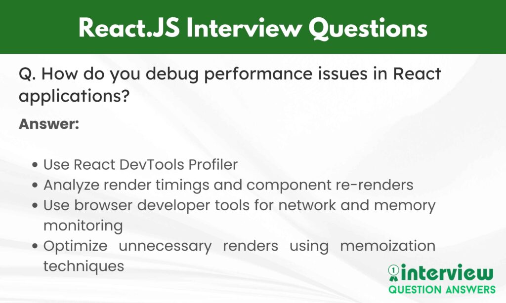 React js Interview Questions Answers