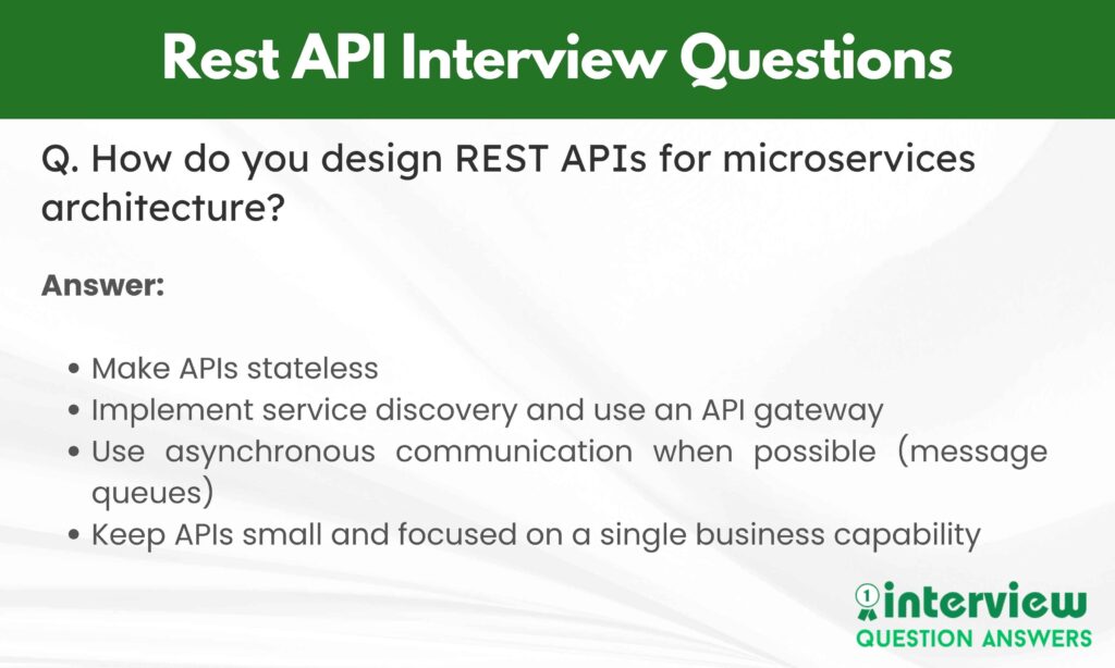 Rest API Interview Questions and Answers