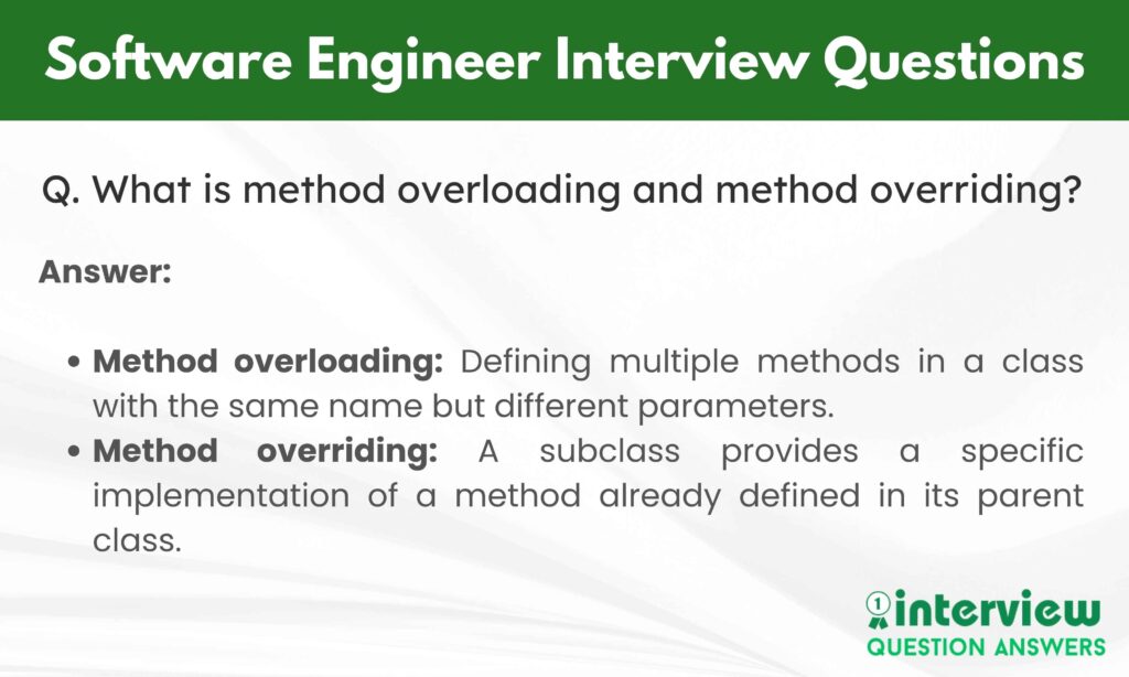 Software Engineer Interview Questions Answers