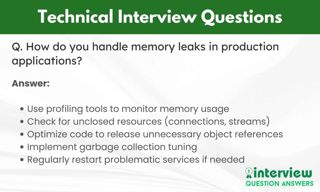 Technical Interview Questions Answers