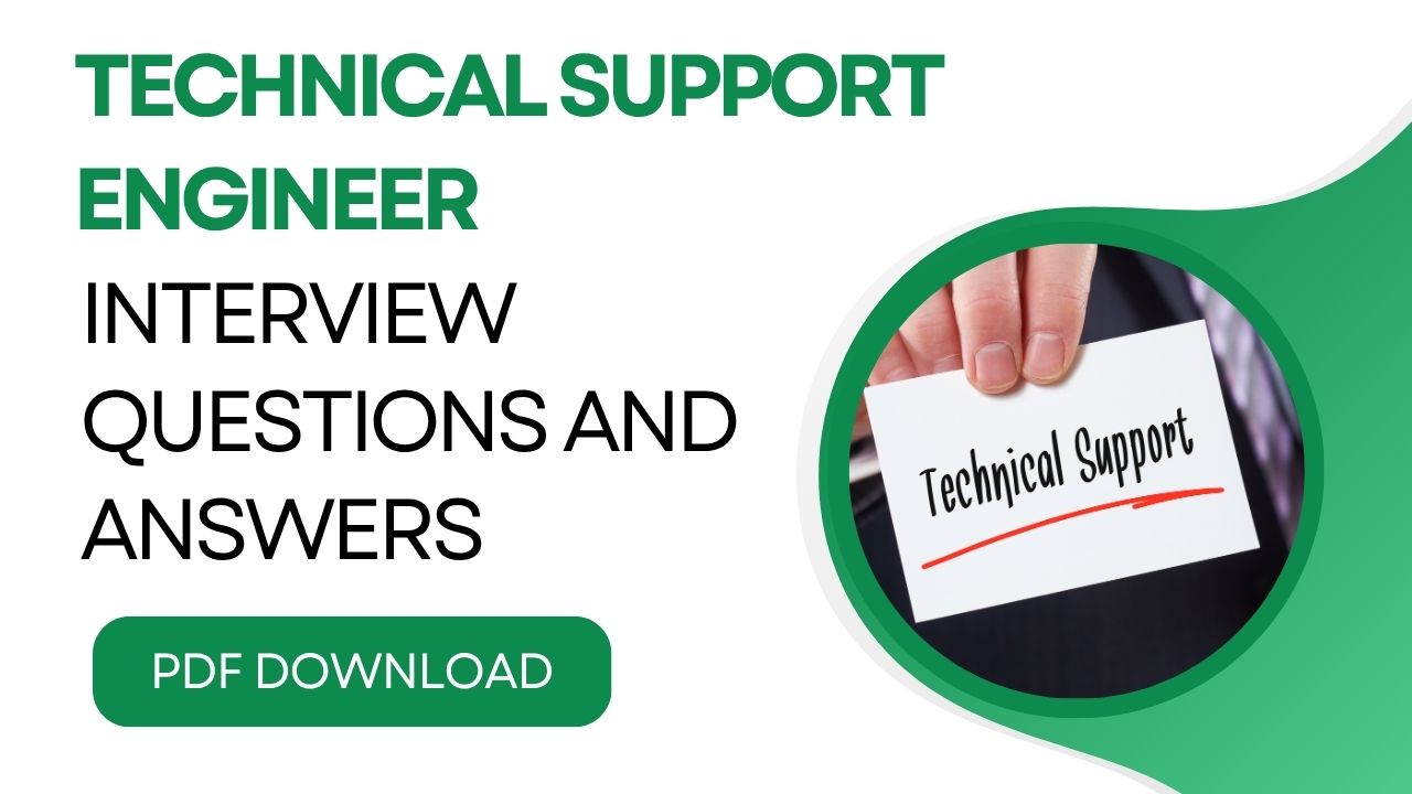 Technical Support Engineer Interview Questions PDF