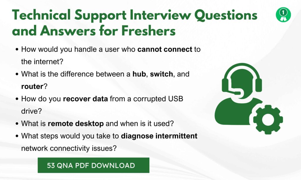 Technical Support Interview Questions for Freshers