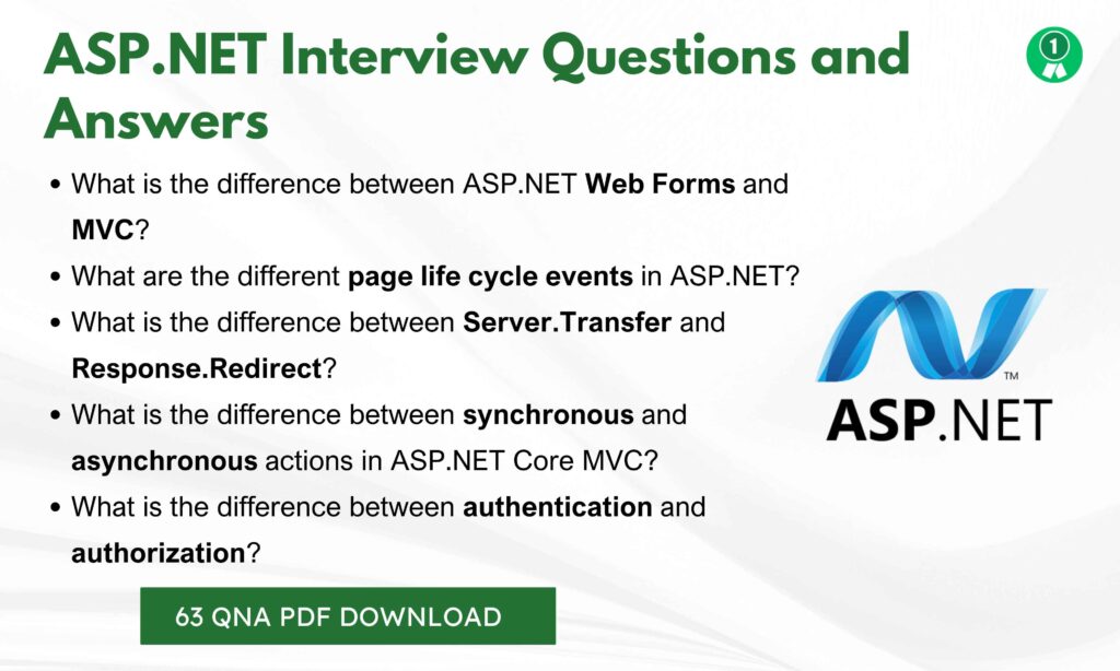 ASP.NET Interview Questions Freshers