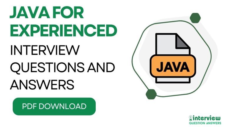 Java Interview Questions for Experience PDF