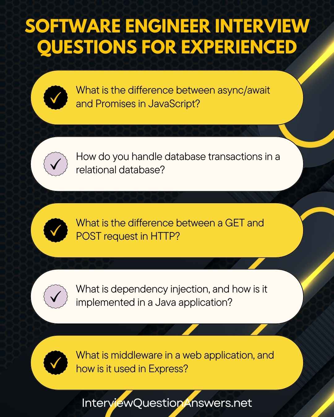 Software Engineer Interview Questions for Experience
